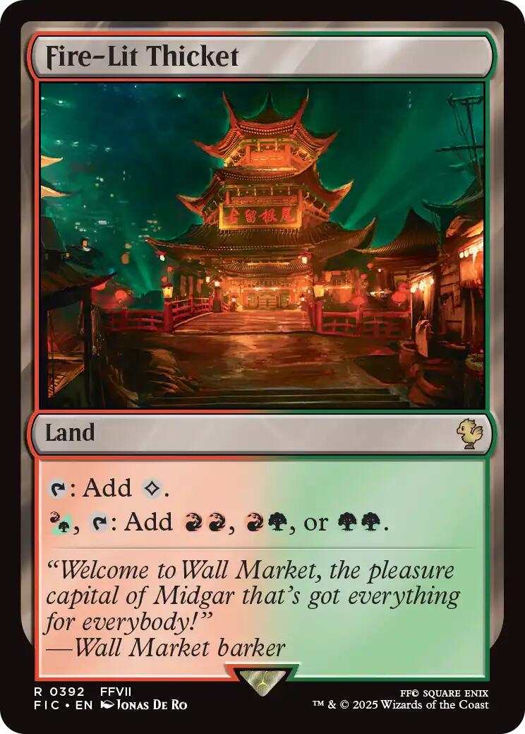 Fire-Lit Thicket (Surge Foil) [FINAL FANTASY Commander] | Good Games Adelaide SA