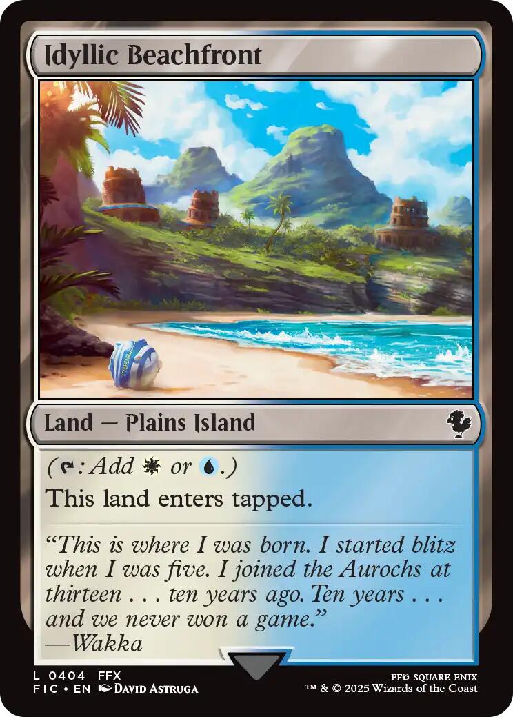 Idyllic Beachfront (Surge Foil) [FINAL FANTASY Commander] | Good Games Adelaide SA