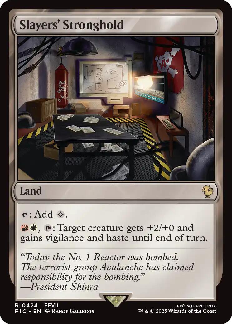 Slayers' Stronghold (Surge Foil) [FINAL FANTASY Commander] | Good Games Adelaide SA