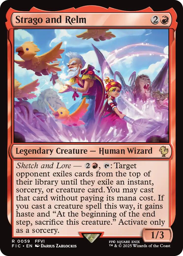 Strago and Relm (Surge Foil) [FINAL FANTASY Commander] | Good Games Adelaide SA
