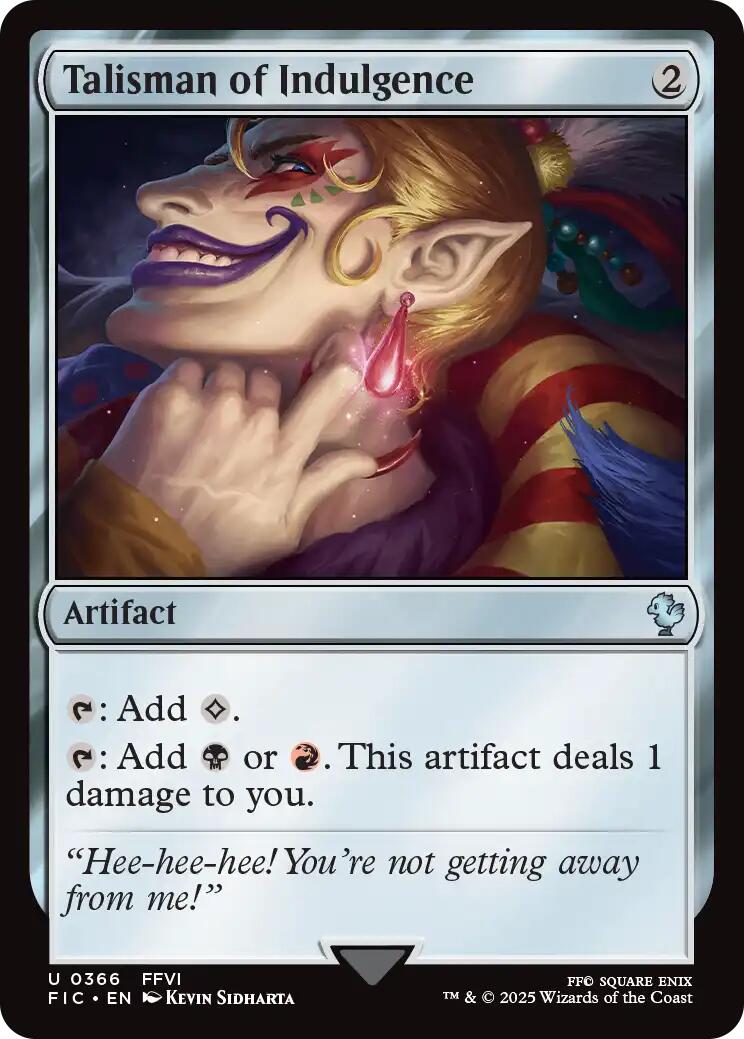 Talisman of Indulgence (Surge Foil) [FINAL FANTASY Commander] | Good Games Adelaide SA