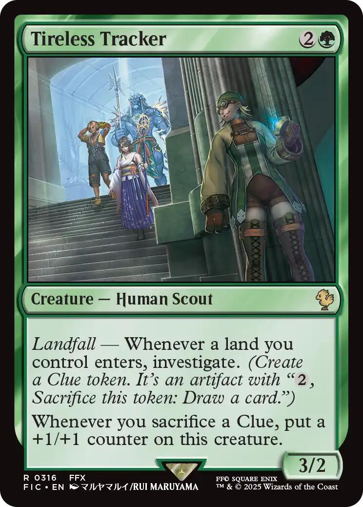 Tireless Tracker (Surge Foil) [FINAL FANTASY Commander] | Good Games Adelaide SA