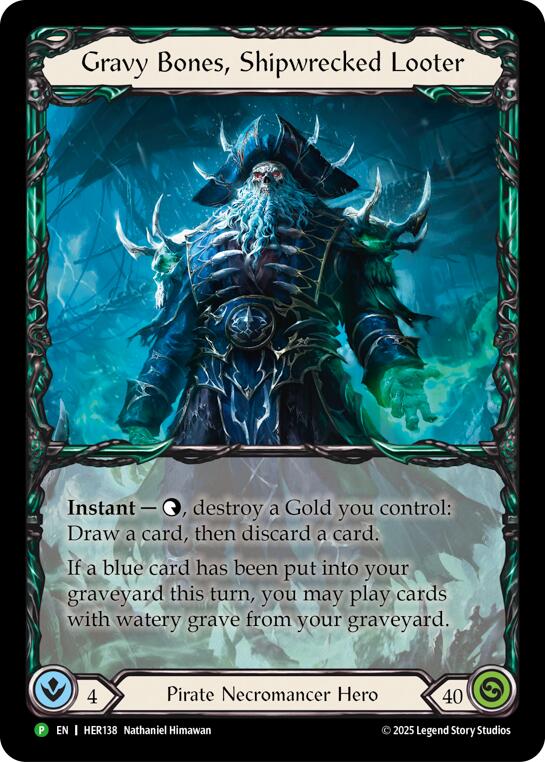 Gravy Bones, Shipwrecked Looter [HER138] (Promo)  Rainbow Foil | Good Games Adelaide SA