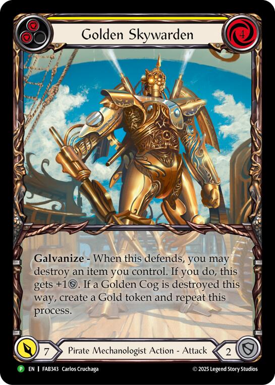 Golden Skywarden [FAB343] (Promo)  Rainbow Foil | Good Games Adelaide SA