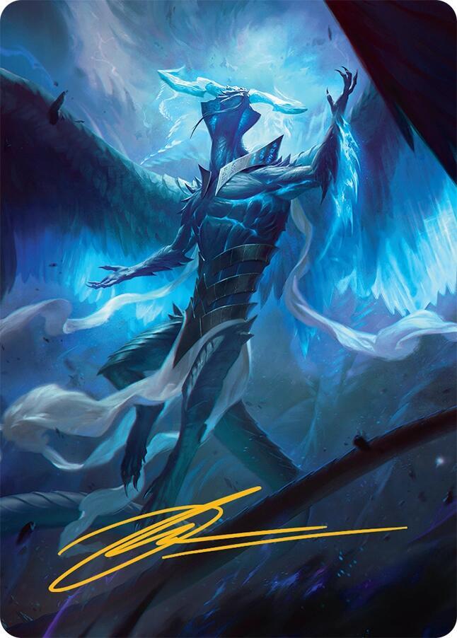 Ugin Eye of the Storms Art Card 1 54 Gold Stamped Signature 1 (Art Series: Tarkir: Dragonstorm)  | Good Games Adelaide SA