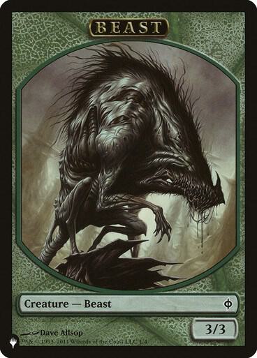 Beast Emblem Liliana Defiant Necromancer Double Sided Token 1 // 13 (The List Reprints)  | Good Games Adelaide SA