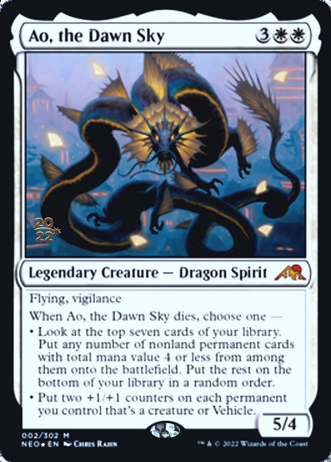 Ao, the Dawn Sky [Kamigawa: Neon Dynasty Prerelease Promos] | Good Games Adelaide SA