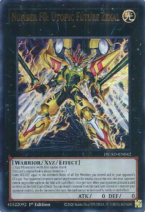 Number F0: Utopic Future Zexal [DUAD-EN042] Ultra Rare | Good Games Adelaide SA