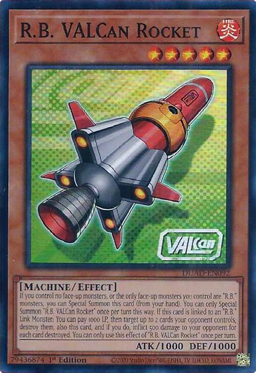 R.B. VALCan Rocket [DUAD-EN092] Super Rare | Good Games Adelaide SA