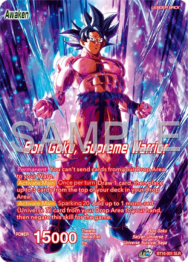 Son Goku // Son Goku, Supreme Warrior (Reprint) (BT16-001) [Premium Anniversary Box 2025] | Good Games Adelaide SA