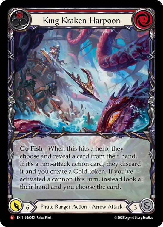 King Kraken Harpoon (Extended Art) [SEA085] (High Seas)  Rainbow Foil | Good Games Adelaide SA