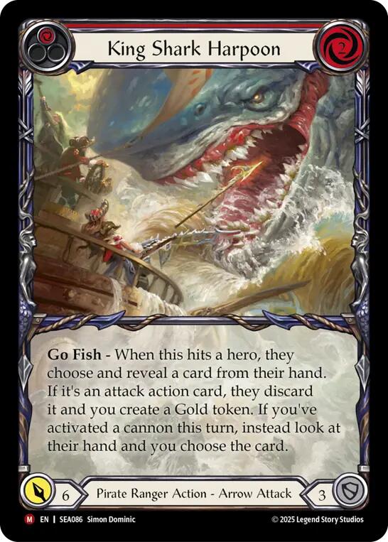 King Shark Harpoon (Extended Art) [SEA086] (High Seas)  Rainbow Foil | Good Games Adelaide SA