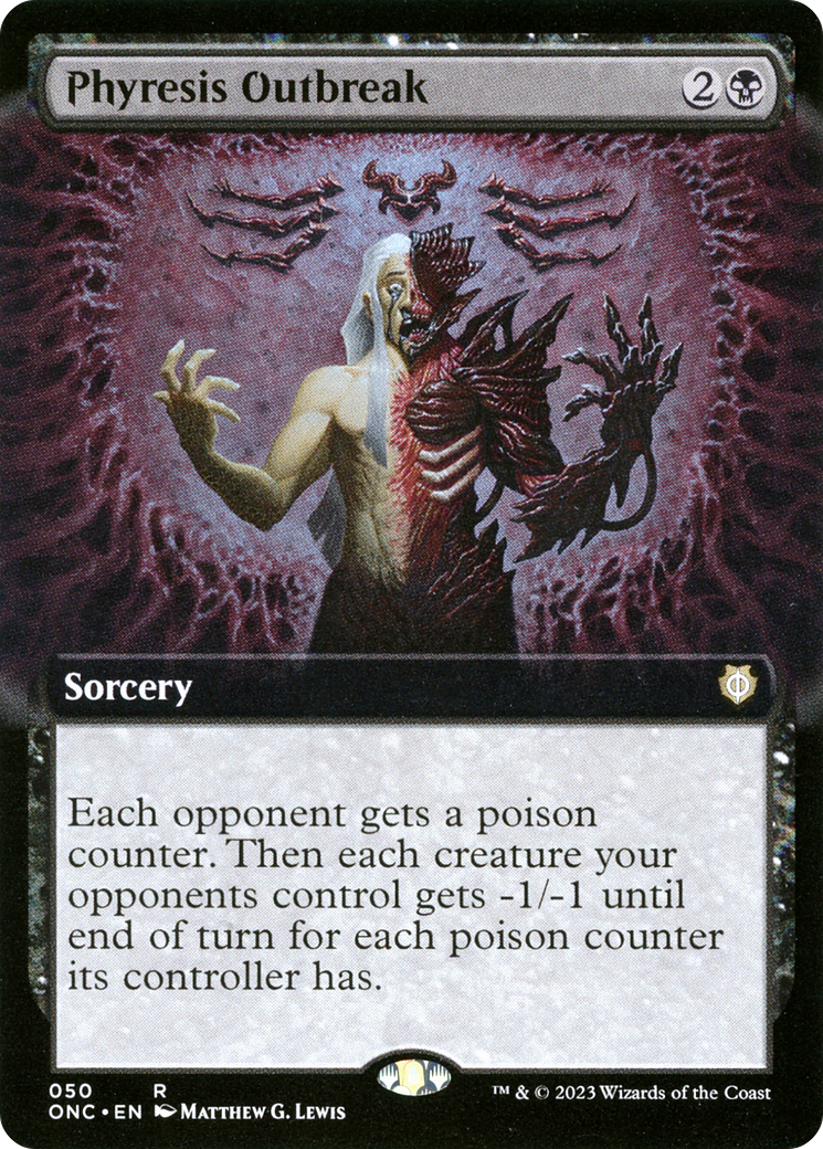 Phyresis Outbreak (Extended Art) [Phyrexia: All Will Be One Commander] | Good Games Adelaide SA