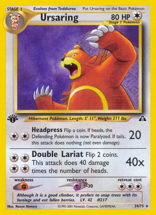 Ursaring  34/75 (Neo Discovery)  - 1st Edition | Good Games Adelaide SA