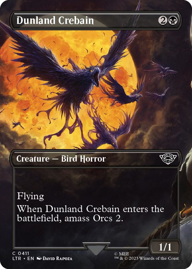 Dunland Crebain 411 (Universes Beyond: The Lord of the Rings: Tales of Middle-earth)  - Borderless Foil | Good Games Adelaide SA