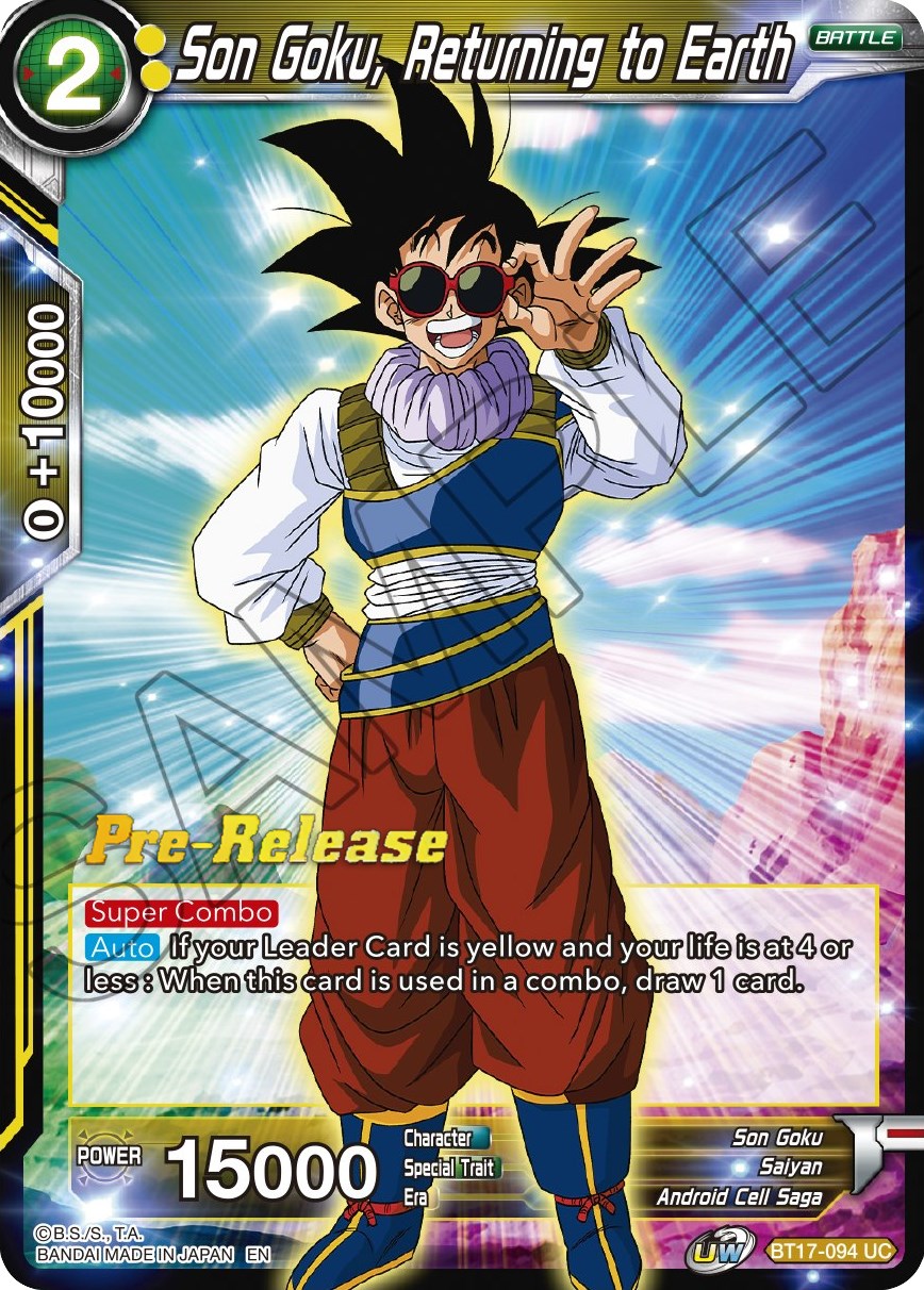 Son Goku, Returning to Earth (BT17-094) [Ultimate Squad Prerelease Promos] | Good Games Adelaide SA