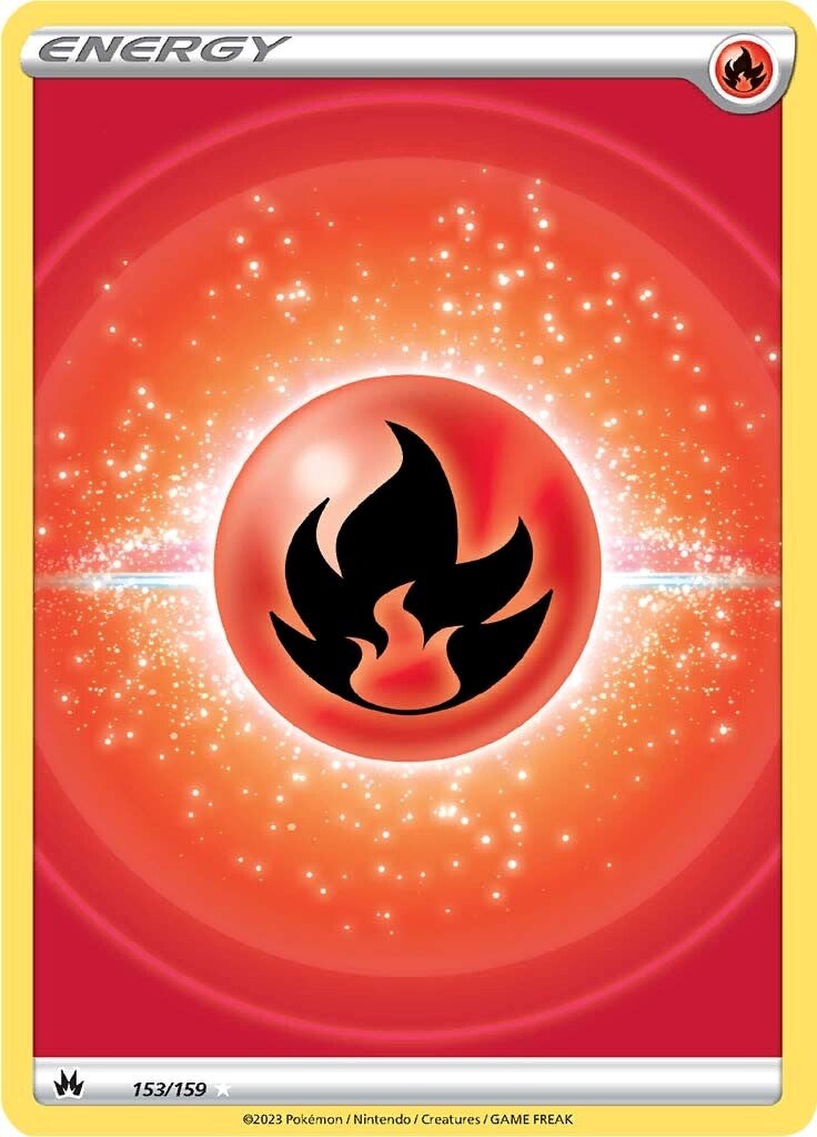 Fire Energy (153/159) (Texture Full Art) [Sword & Shield: Crown Zenith] | Good Games Adelaide SA