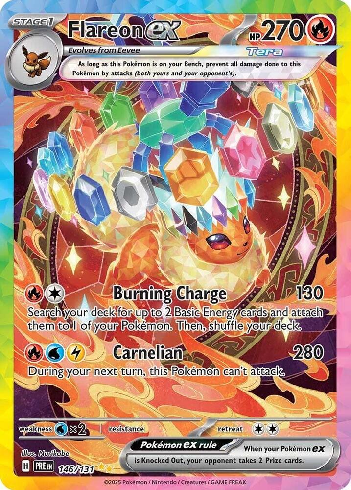 Flareon ex (146/131) [Scarlet & Violet: Prismatic Evolutions] | Good Games Adelaide SA