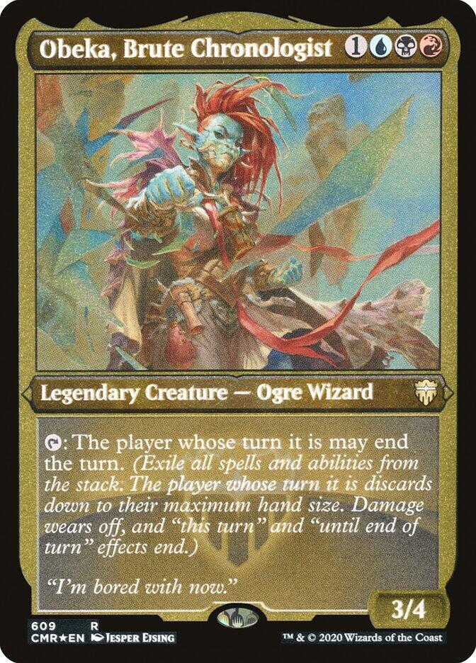Obeka Brute Chronologist Foil Etched 609 (Commander Legends)  - Foil | Good Games Adelaide SA