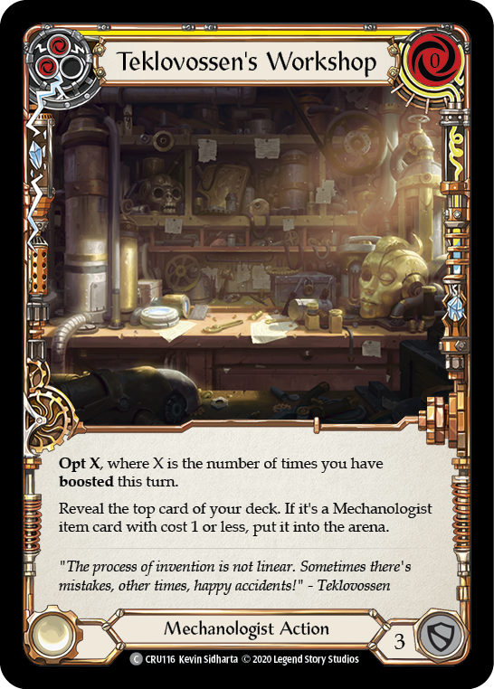 Teklovossen's Workshop (Yellow) [CRU116] 1st Edition Rainbow Foil | Good Games Adelaide SA