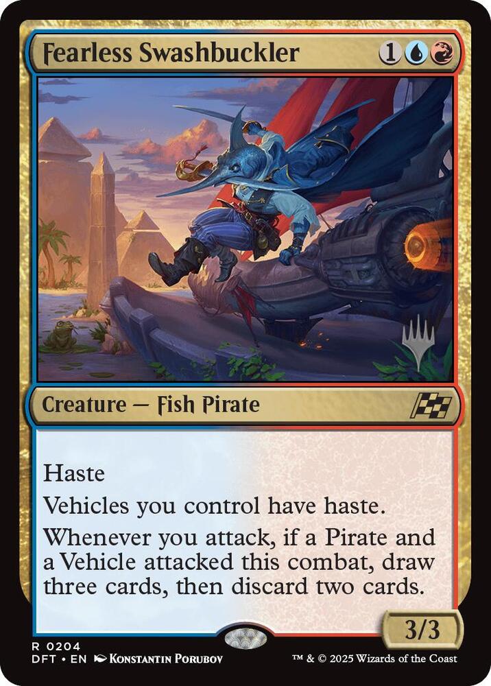 Fearless Swashbuckler 204 (Promo Pack: Aetherdrift)  - Foil | Good Games Adelaide SA