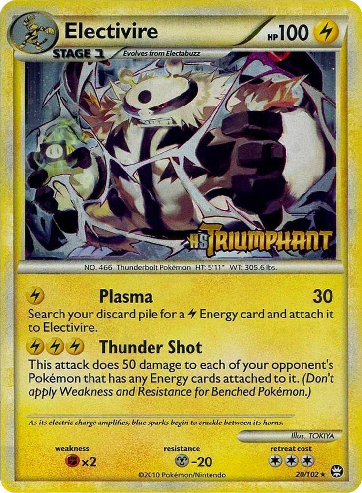 Electivire Prerelease 20/102 (HGSS Promos)  - Holofoil | Good Games Adelaide SA