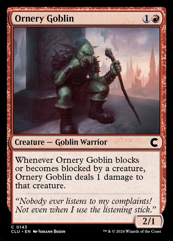 Ornery Goblin 143 (Ravnica: Clue Edition)  | Good Games Adelaide SA