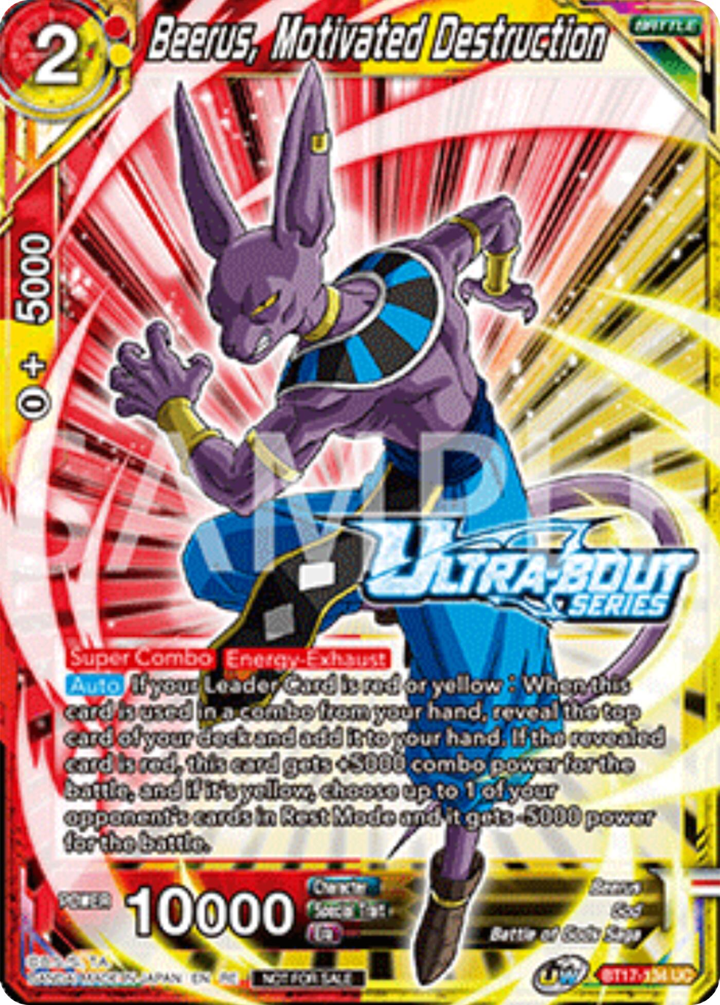 Beerus, Motivated Destruction (Event Pack 17) (BT17-134) [Promotion Cards] | Good Games Adelaide SA