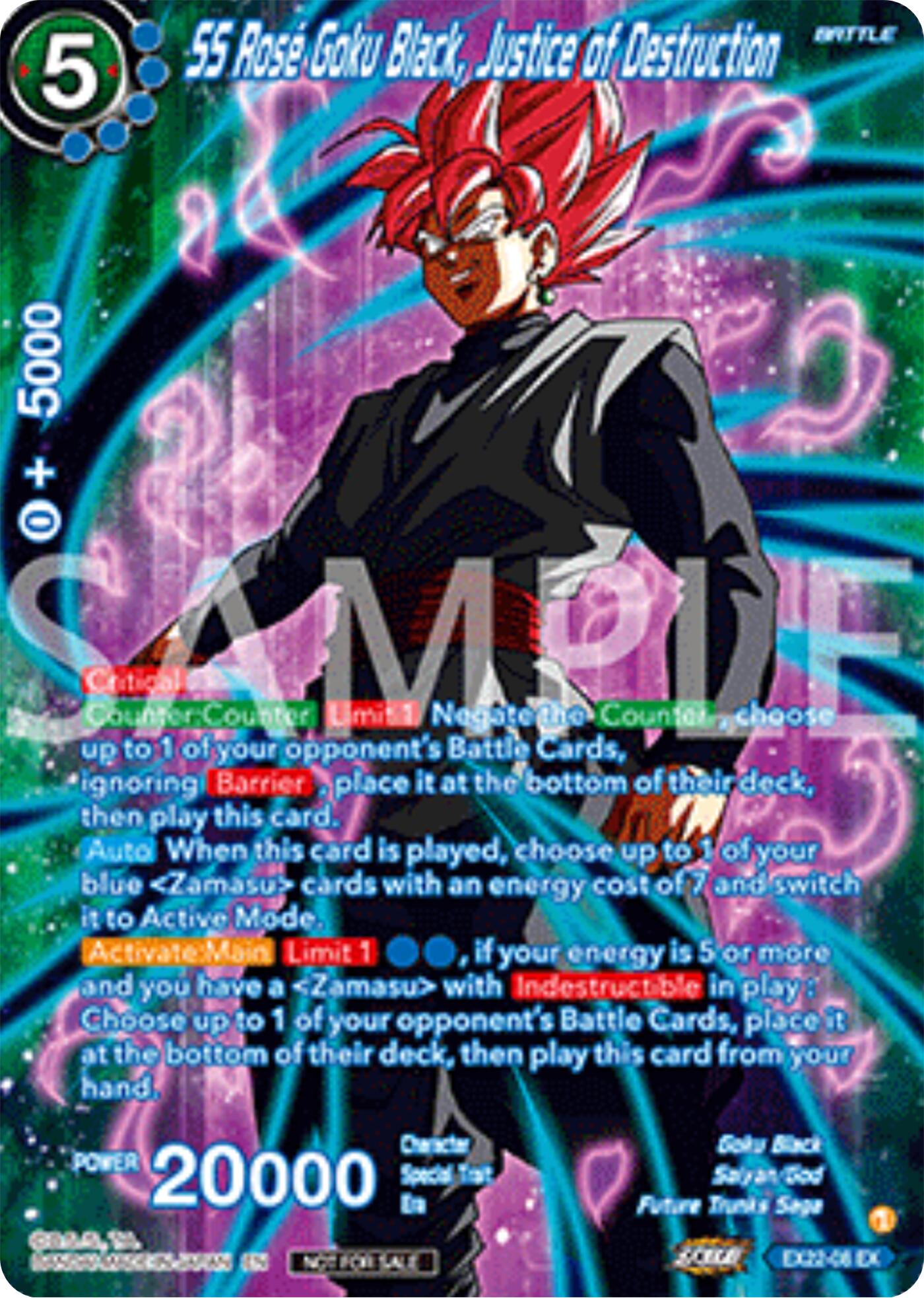 SS Rose Goku Black, Justice of Destruction (Premium Alt-Art Set 2025 Vol.2) (EX22-08) [Promotion Cards] | Good Games Adelaide SA