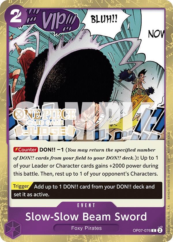 Slow-Slow Beam Sword (Judge Pack Vol. 6) [One Piece Promotion Cards] | Good Games Adelaide SA