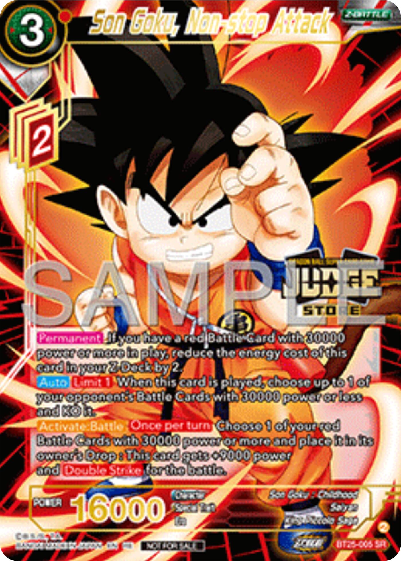 Son Goku, Non-stop Attack (Judge Pack Vol.17) (Store) (BT25-005) [Tournament Promotion Cards] | Good Games Adelaide SA
