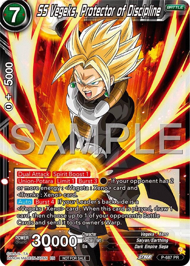 SS Vegeks, Protector of Discipline (Zenkai Series Tournament Pack Vol.12) (P-687) [Tournament Promotion Cards] | Good Games Adelaide SA