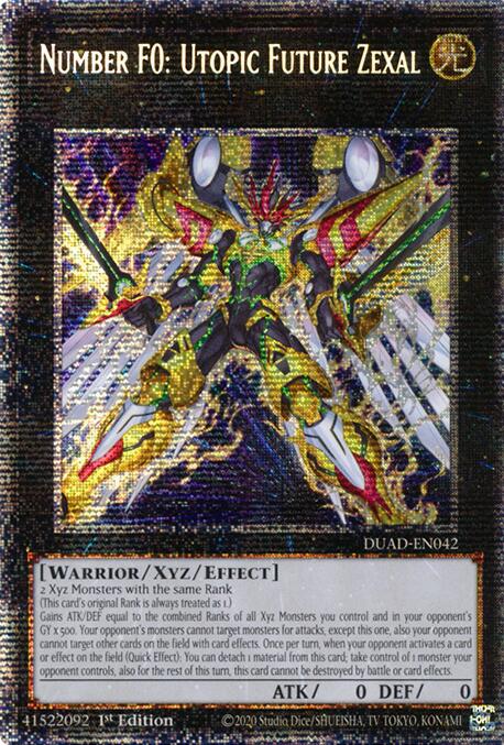 Number F0: Utopic Future Zexal (Starlight Rare) [DUAD-EN042] Starlight Rare | Good Games Adelaide SA