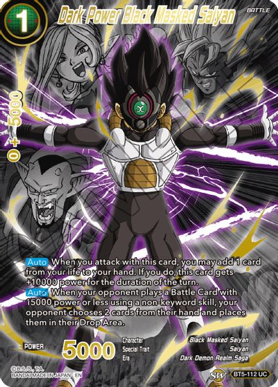 Dark Power Black Masked Saiyan (Alternate Art) (BT5-112) [Special Anniversary Set 2021] | Good Games Adelaide SA