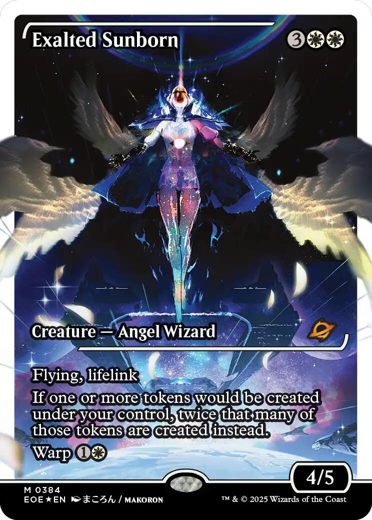 Exalted Sunborn (Showcase) (Fracture Foil) [Edge of Eternities] | Good Games Adelaide SA