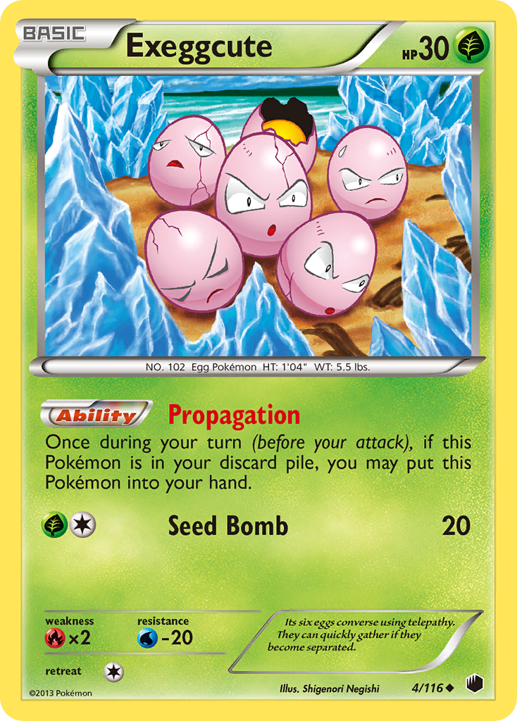 Exeggcute (4/116) [Black & White: Plasma Freeze] | Good Games Adelaide SA