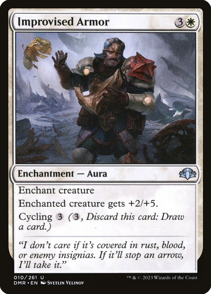 Improvised Armor 10 (Dominaria Remastered)  - Foil | Good Games Adelaide SA