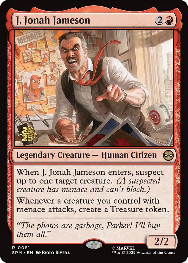 J Jonah Jameson 81 (Prerelease Cards)  - Foil | Good Games Adelaide SA