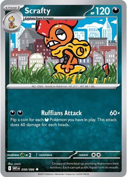 Scrafty (058/086) [Scarlet & Violet: White Flare] | Good Games Adelaide SA