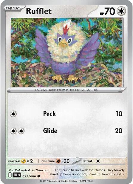 Rufflet (077/086) [Scarlet & Violet: Black Bolt] | Good Games Adelaide SA