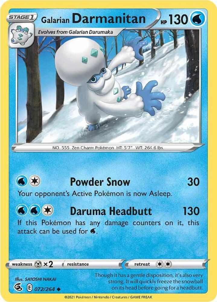 Galarian Darmanitan 072/264 (SWSH08: Fusion Strike)  | Good Games Adelaide SA