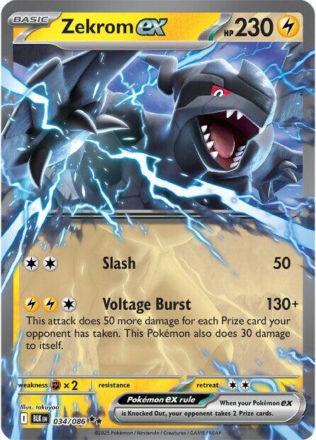 Zekrom ex (034/086) [Scarlet & Violet: Black Bolt] | Good Games Adelaide SA