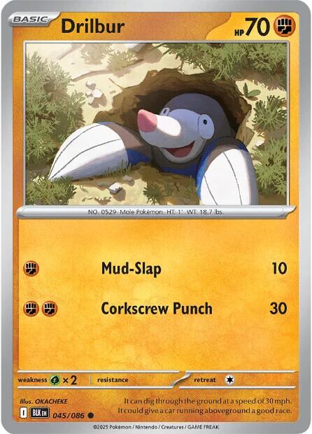 Drilbur (045/086) [Scarlet & Violet: Black Bolt] | Good Games Adelaide SA