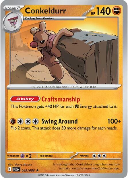 Conkeldurr (049/086) [Scarlet & Violet: Black Bolt] | Good Games Adelaide SA
