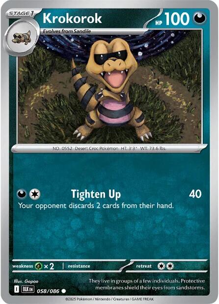 Krokorok (058/086) [Scarlet & Violet: Black Bolt] | Good Games Adelaide SA