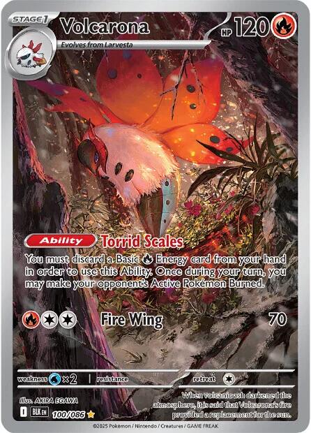 Volcarona (100/086) [Scarlet & Violet: Black Bolt] | Good Games Adelaide SA