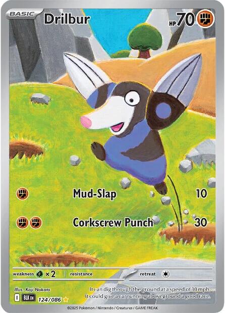 Drilbur (124/086) [Scarlet & Violet: Black Bolt] | Good Games Adelaide SA