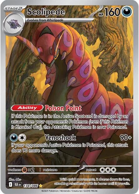 Scolipede (134/086) [Scarlet & Violet: Black Bolt] | Good Games Adelaide SA