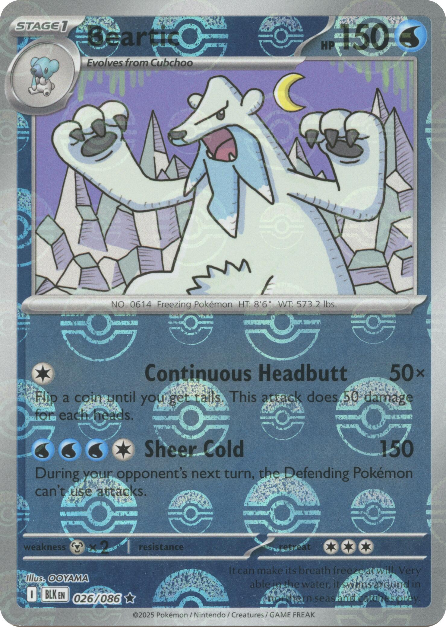 Beartic (026/086) (Poke Ball Pattern) [Scarlet & Violet: Black Bolt] | Good Games Adelaide SA