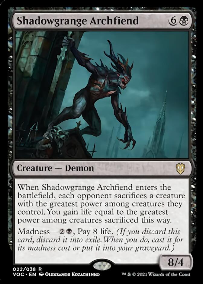 Shadowgrange Archfiend [Innistrad: Crimson Vow Commander] | Good Games Adelaide SA